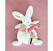 Doudou Dárková sada - Plyšový zajíček s muchláčkem 25 cm starorůžová
