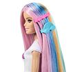 Barbie panenka duhové vlasy s třpytivým stylingem
