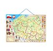 Magnetická mapa Polska s obrázky a společenská hra 3v1
