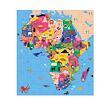 Mudpuppy Zeměpisné puzzle Mapa Afriky 70 dílků