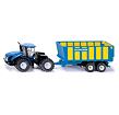 SIKU Farmer 1947 - Traktor New Holland s přívěsem Joskin, 1:50