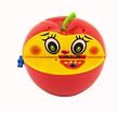 Pokladnička červené jablko s červíkem na klíček plast 11x10cm