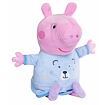 Peppa Pig 2in1 Plüsch Schlitten spielen + Licht, blau, 25 cm