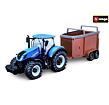 Bburago 1:50 Ackerschlepper New Holland mit Pferdeanhänger