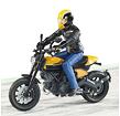 Bruder 63053 BWORLD Motorka Ducati Scrambler s jezdcem