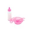 Set für Puppen Plastikflasche, Schüssel mit Besteck