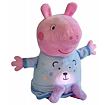 Peppa Pig 2in1 Plüsch Schlitten spielen + Licht, blau, 25 cm