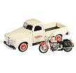 Maisto - Harley-Davidson Custom, 1950 Chevrolet 3100 Pickup + 2001 FLSTS Heritage Springer, 1:24