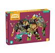 Mudpuppy Puzzle Afrika-Safari in Form eines Elefanten 300 Teile