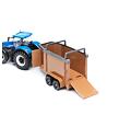 Bburago 1:50 Ackerschlepper New Holland mit Pferdeanhänger