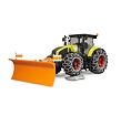 Bruder 3018 Traktor Claas Axion 950 se sněhovými řetězy a radlicí