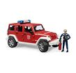 Bruder 2528 Jeep Wrangler Rubicon hasičský s figurkou a příslušenstvím