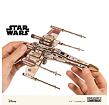 Ugears 3D dřevěná mechanická skládačka Star Wars Luke Skywalker X-Wing stíhačka