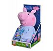 Peppa Pig 2in1 Plüsch Schlitten spielen + Licht, blau, 25 cm