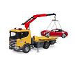 Bruder 3552 Abschleppwagen Scania Super 560R mit Licht- und Soundmodul und BRUDER Roadster