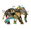 Mudpuppy Puzzle Afrika-Safari in Form eines Elefanten 300 Teile