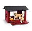 Hundehütte mit Golden Retriever