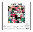 Galison Puzzle Zimní kočky 500 dílků