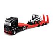 Bburago - Haulers construction, Kamion M-B Actros Gigaspace s Bobcat nakladačem, 1:43