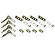 Sada zahnutých kabelových konektorů stereo jack (M) 6,3 mm, 4 ks