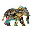 Mudpuppy Puzzle Afrika-Safari in Form eines Elefanten 300 Teile