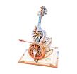 RoboTime 3D dřevěná skládačka hrací skříňky Kouzelné violoncello barevné (mechanický pohon)