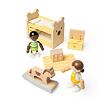 Bigjigs Toys Dřevěný nábytek do domečku pro panenky Dětský pokoj